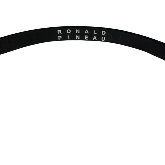 Ronald Pineau Paris Leather Studded Belt Brown Brass Made in France Size M